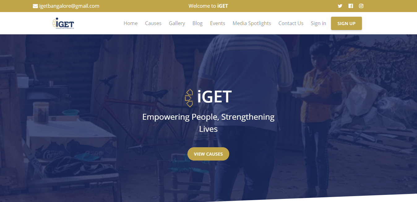 iamge of NGO website